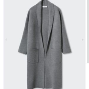 Mango Oversized knitted coat with pockets